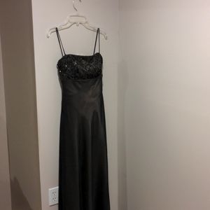 Long Black and Gold Maxi Dress